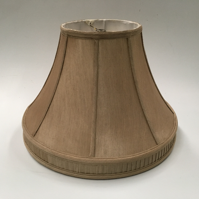 LAMPSHADE, Empire Style (Medium) - Gold Brown w Pleat Detail 46cmD x 33cmH